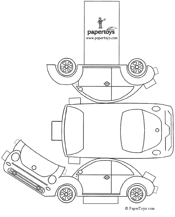 Plantillas de carros de carton - Imagui