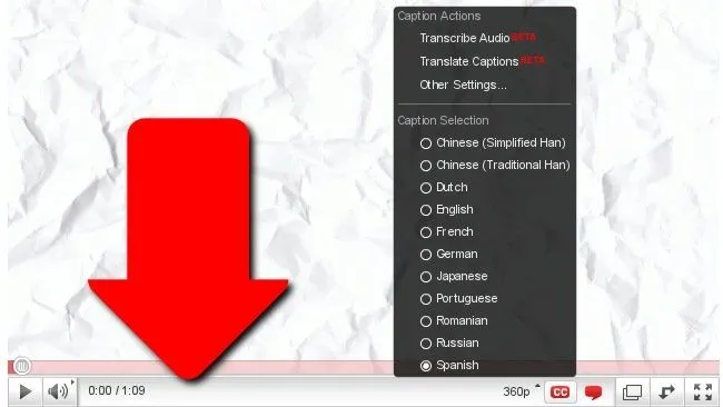 Como bajar los subtitulos de un vídeo de YouTube Como bajar los subtitulos de un vídeo de YouTube