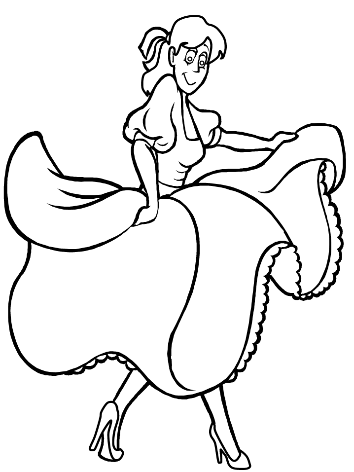 balerin cizimi boyama - Clip Art Library