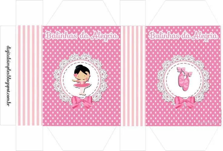 Convites Digitais Simples: Kit de Personalizados Tema "Bailarina ... Convites Digitais Simples: Kit de Personalizados Tema "Bailarina ...