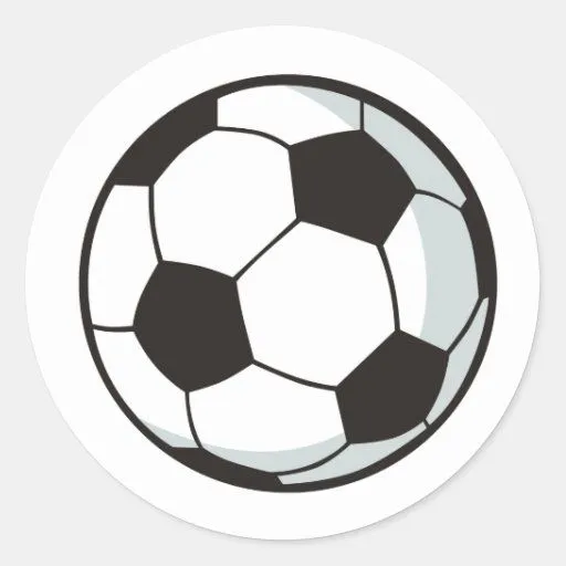 Balón de fútbol en estilo del dibujo animado pegatina redonda | Zazzle Balón de fútbol en estilo del dibujo animado pegatina redonda | Zazzle