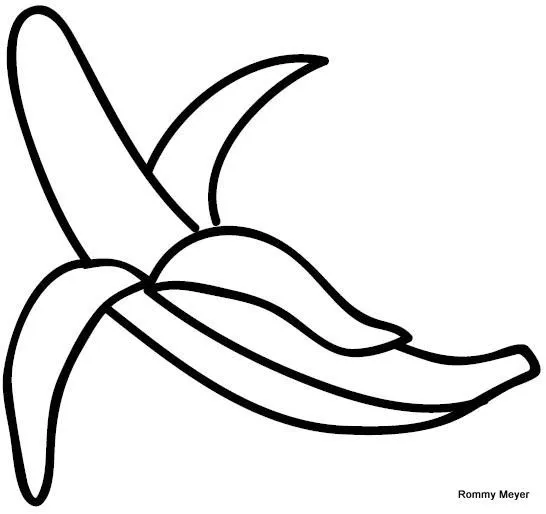 Dibujo de una banano para colorear - Imagui