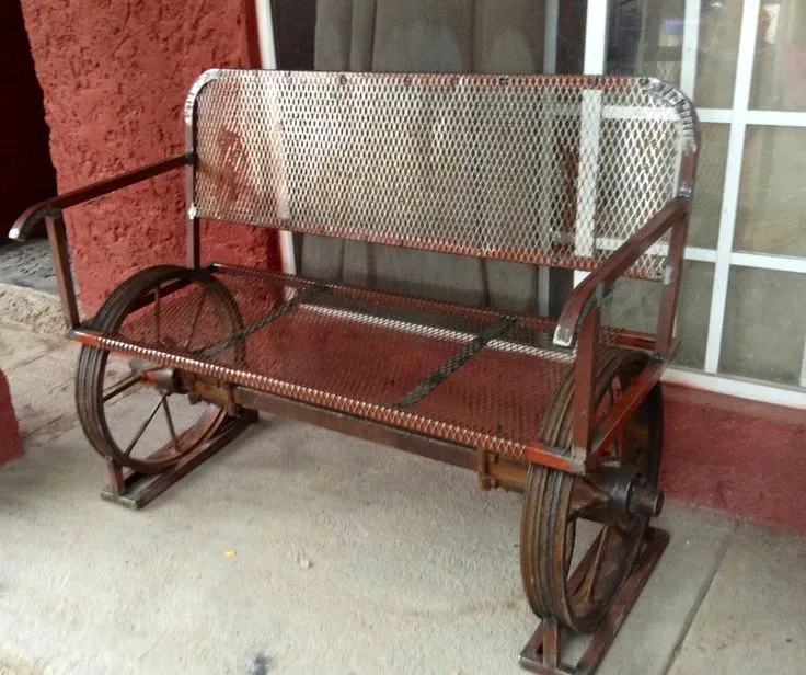 Banca con ruedas de carreta | muebles rusticos y mas..... | Pinterest Banca con ruedas de carreta | muebles rusticos y mas..... | Pinterest