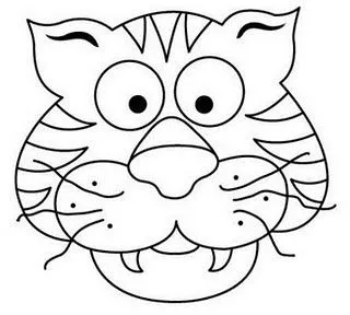 Banco de Fotos gratis: Caricatura de tigre para colorear