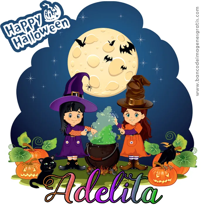 Banco de Imágenes Gratis: 50 imágenes de brujitas con mensaje y nombres de mujeres para Halloween Banco de Imágenes Gratis: 50 imágenes de brujitas con mensaje y nombres de mujeres para Halloween