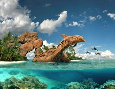 Banco de Imagenes Gratis: Delfines saltando en las aguas de color ... Banco de Imagenes Gratis: Delfines saltando en las aguas de color ...
