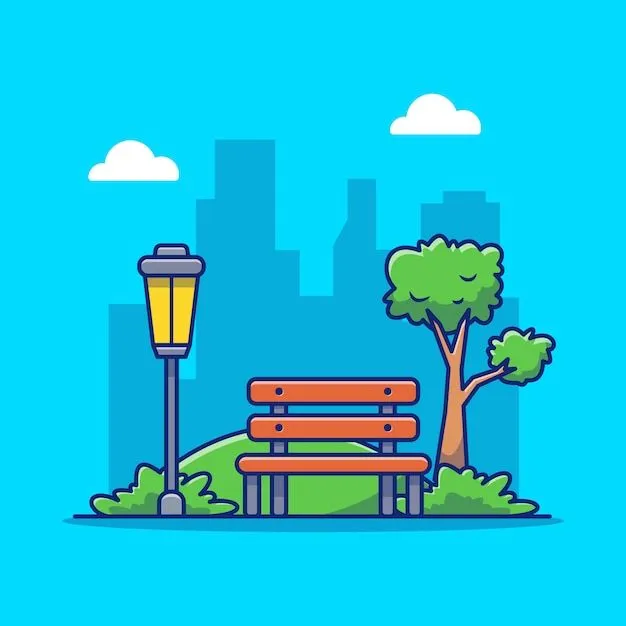 Banco de parque y lámpara, ilustración de icono de vector de dibujos animados de hierba. concepto de icono de parque al aire libre vector premium aislado. estilo plano de dibujos animados | Banco de parque y lámpara, ilustración de icono de vector de dibujos animados de hierba. concepto de icono de parque al aire libre vector premium aislado. estilo plano de dibujos animados |