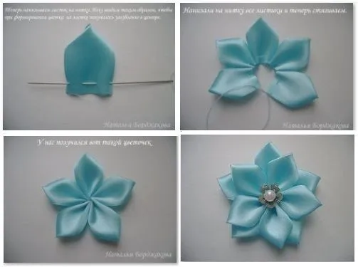 Bandas Para Cabeza Con Cinta en Pinterest | Tutorial Kanzashi ...