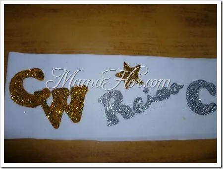 Como hacer bandas para Reina - Manualidades MamaFlor Como hacer bandas para Reina - Manualidades MamaFlor