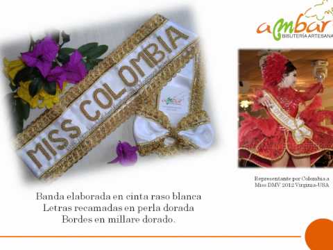 BANDAS PARA REINAS- AMBAR BISUTERIA ARTESANAL.wmv - YouTube BANDAS PARA REINAS- AMBAR BISUTERIA ARTESANAL.wmv - YouTube