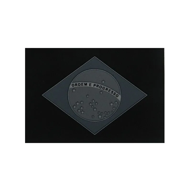 Bandeira Emborrachada Brasil Cinza e Preto - Militar Brasil Bandeira Emborrachada Brasil Cinza e Preto - Militar Brasil