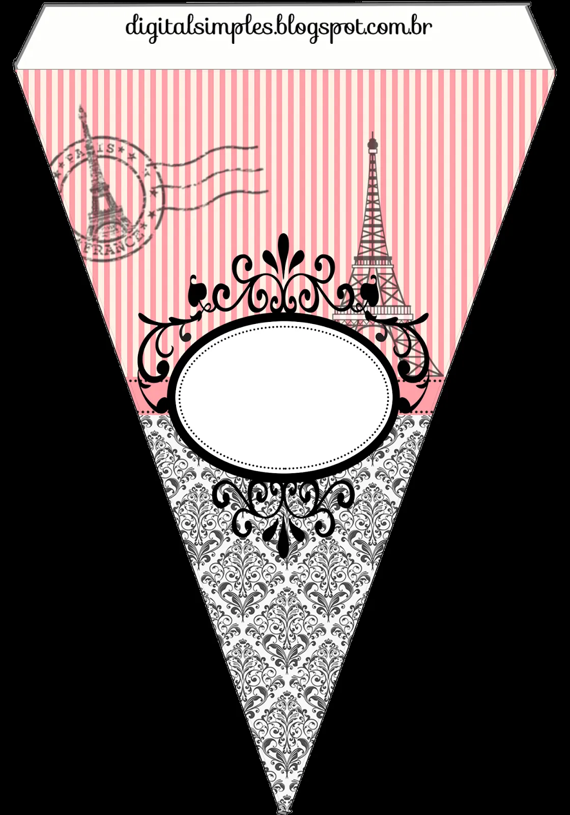 Bandeirinha Tema Paris