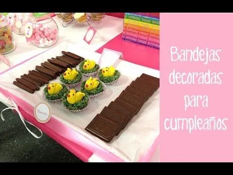 Bandejas decoradas para cumpleaños: Decoración fiestas infantiles ...