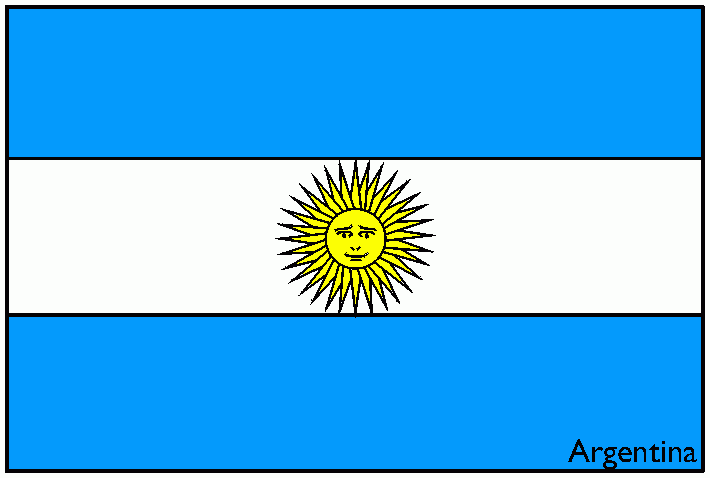 Bandera de Argentina para colorear - colorearrr Bandera de Argentina para colorear - colorearrr