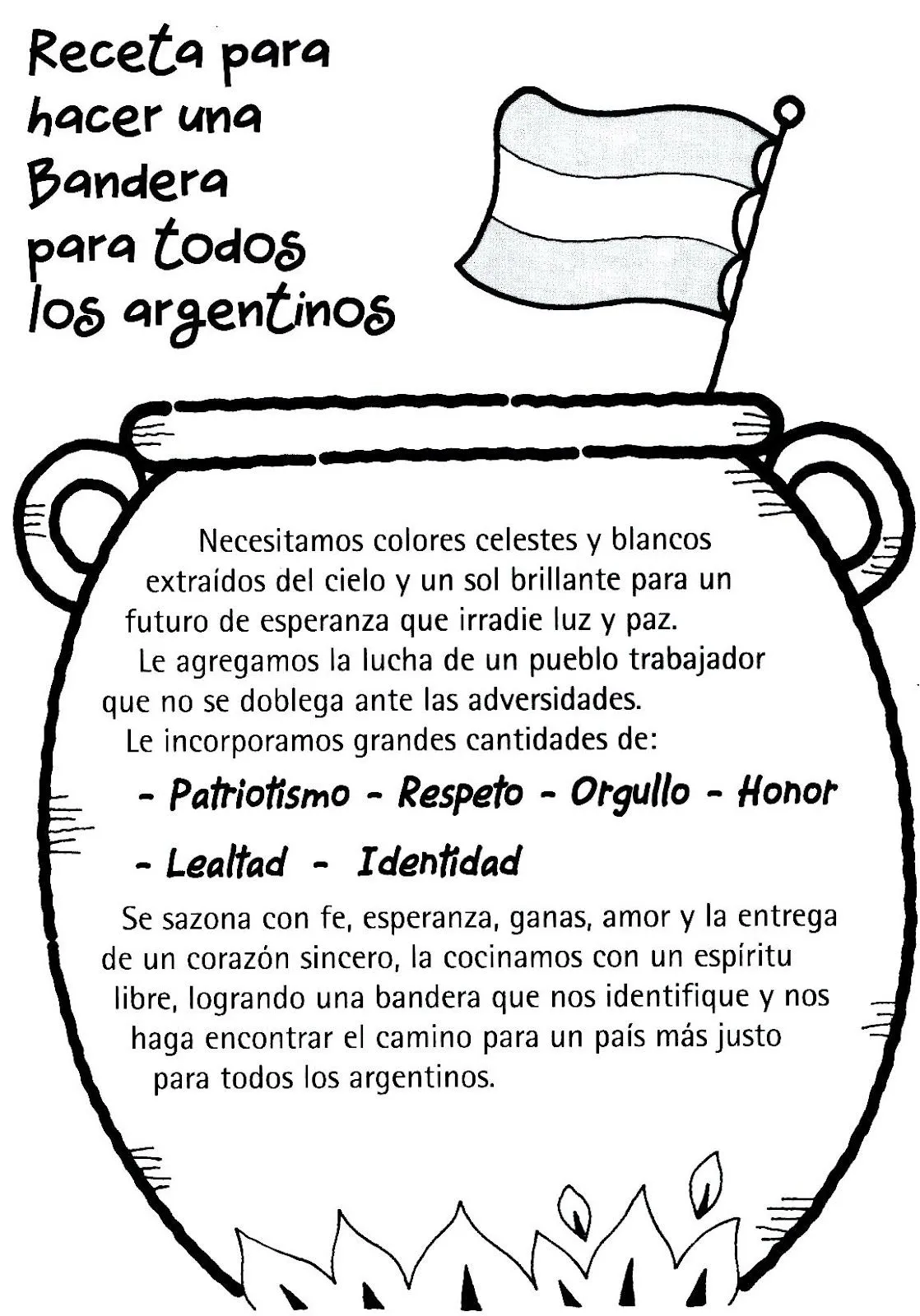 Bandera argentina para colorear - Imagui