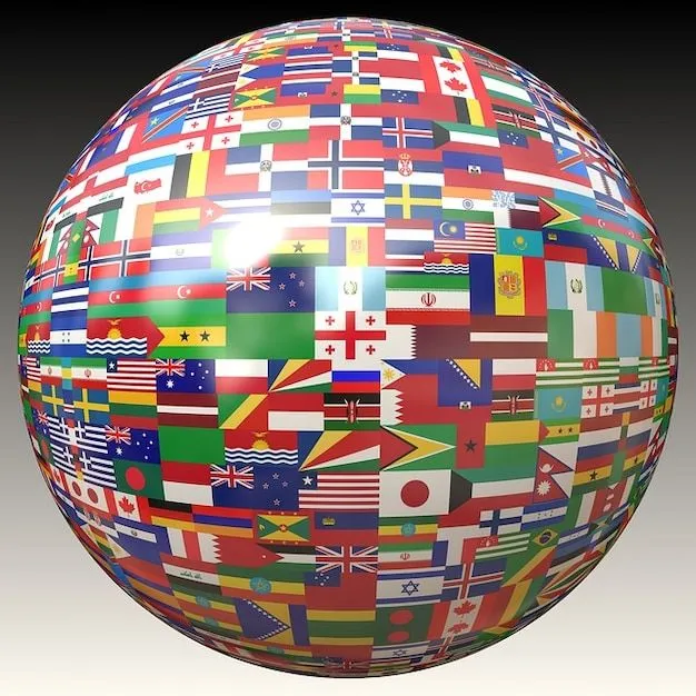 bandera banderas atlas mundial de la Tierra globo globalización ...