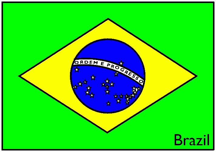 BANDERA DE BRASIL PARA DIBUJAR - Imagui
