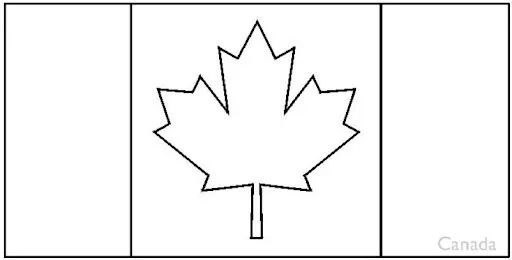 Bandera de canada para colorear - Imagui