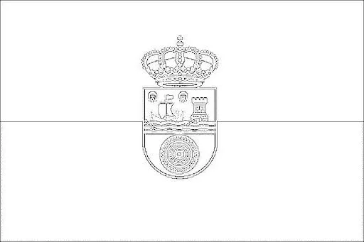 BANDERA DE CANTABRIA PARA COLOREAR BANDERA DE CANTABRIA PARA COLOREAR