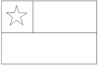 Bandera de Chile para colorear | Dibujos para Colorear Infantil Bandera de Chile para colorear | Dibujos para Colorear Infantil