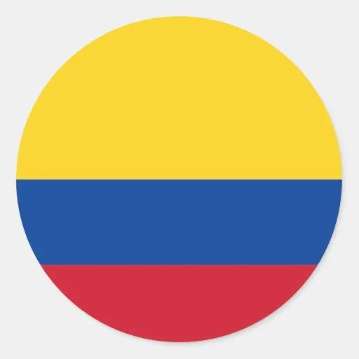 Bandera CO de Colombia Pegatina Redonda | Zazzle Bandera CO de Colombia Pegatina Redonda | Zazzle