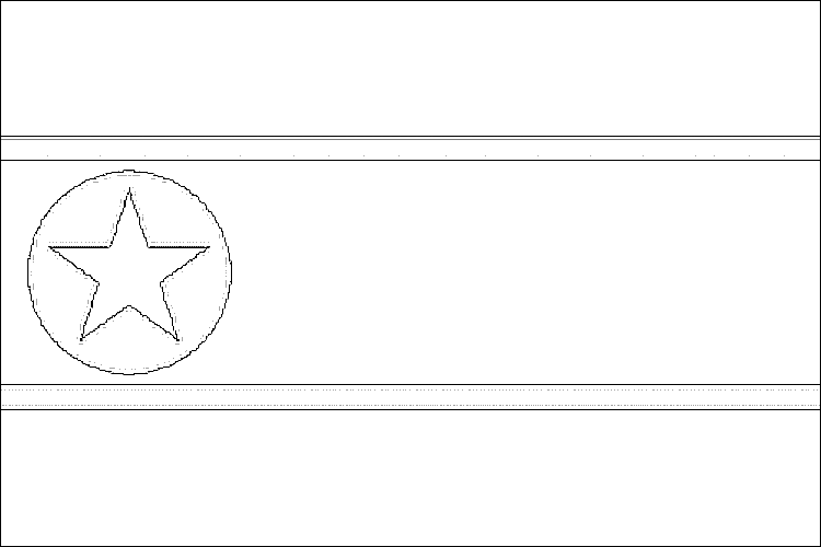 Bandera Corea del Norte Colorear - Coloring Flag Korea DPR ...