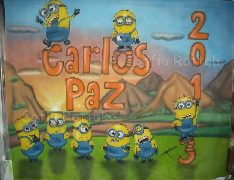 Bandera de egresados Minions - Banderas de egresados Bandera de egresados Minions - Banderas de egresados