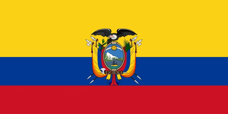 Bandera con el Escudo de Armas del Ecuador | ABOGADOS PENALISTA EN ...