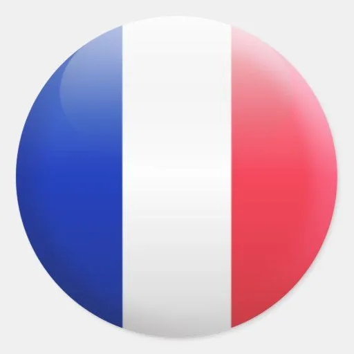 Bandera de Francia Pegatina Redonda de Zazzle. Bandera de Francia Pegatina Redonda de Zazzle.