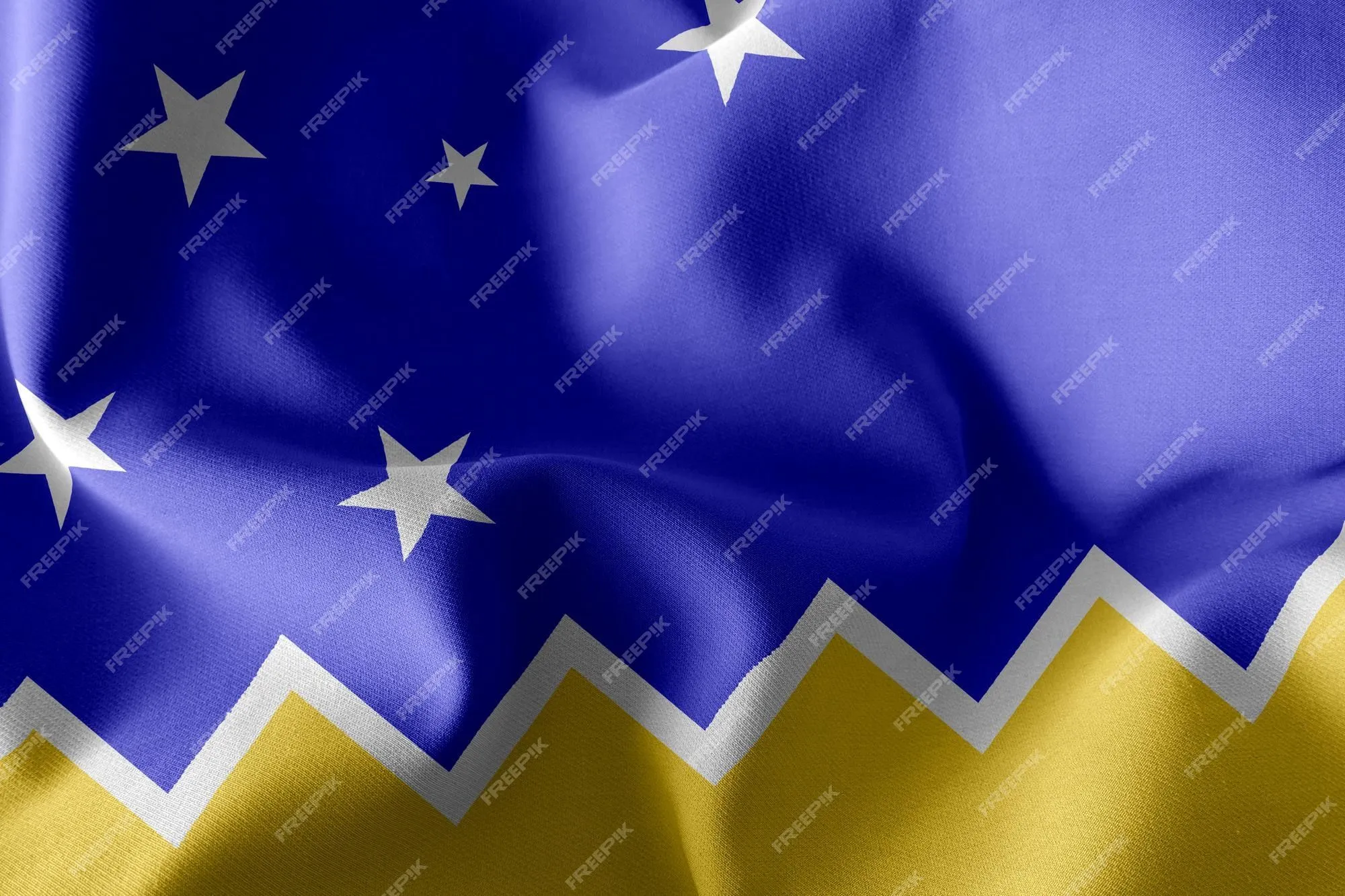 La bandera de ilustración 3d de magallanes es una región de chile ondeando en el fondo textil de la bandera del viento | Foto Premium La bandera de ilustración 3d de magallanes es una región de chile ondeando en el fondo textil de la bandera del viento | Foto Premium