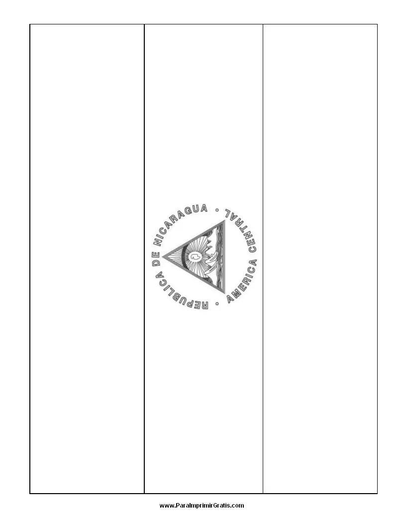 Bandera de Nicaragua para Colorear - Para Imprimir Gratis ... Bandera de Nicaragua para Colorear - Para Imprimir Gratis ...