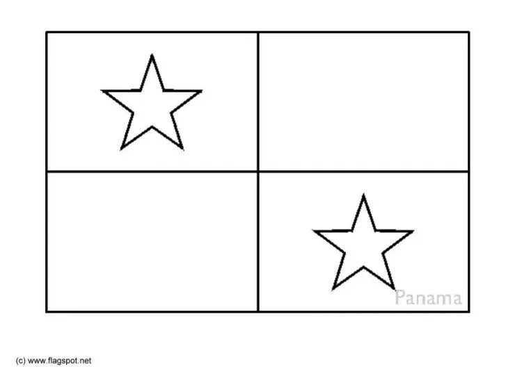 Bandera de Panama para colorear ~ Dibujos para Colorear Infantil Bandera de Panama para colorear ~ Dibujos para Colorear Infantil