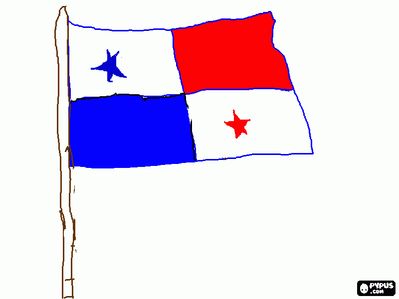 bandera Panameñ para colorear, bandera Panameñ para imprimir bandera Panameñ para colorear, bandera Panameñ para imprimir