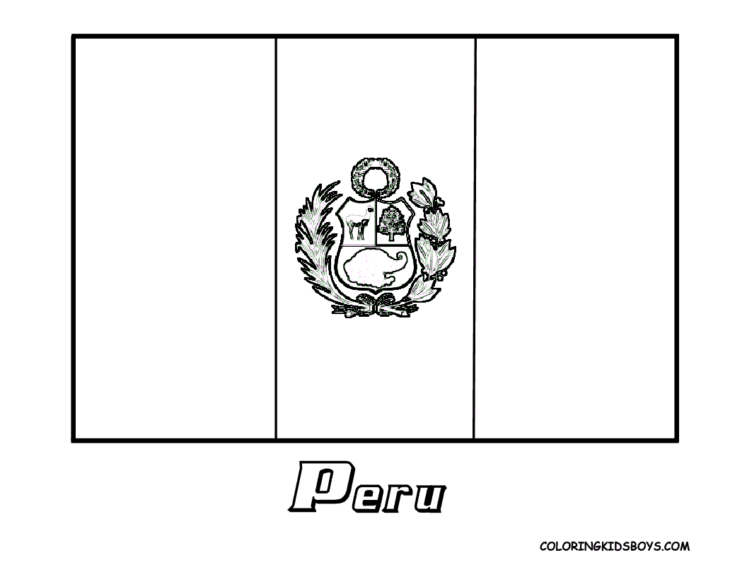 Dibujos de la Bandera del Perú para colorear | Dibujos para Niños Dibujos de la Bandera del Perú para colorear | Dibujos para Niños