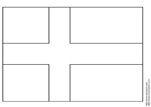 BANDERA DE SUECIA PARA COLOREAR