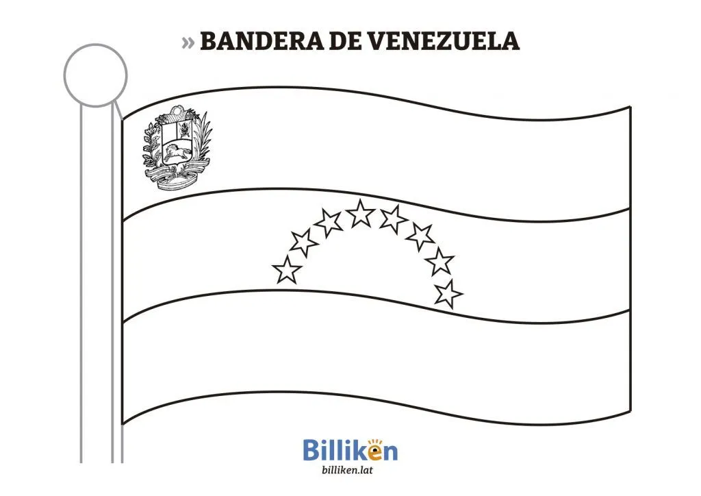 Bandera de Venezuela para colorear e imprimir - Billiken Bandera de Venezuela para colorear e imprimir - Billiken