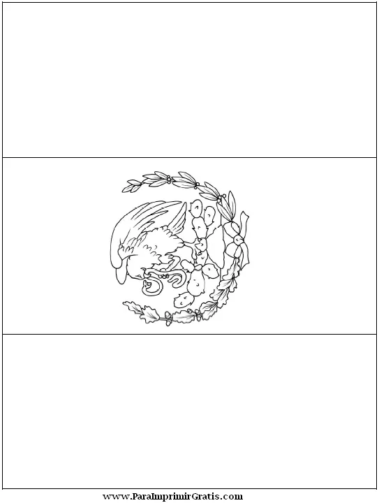 Bandera de México para Colorear - Para Imprimir Gratis ... Bandera de México para Colorear - Para Imprimir Gratis ...