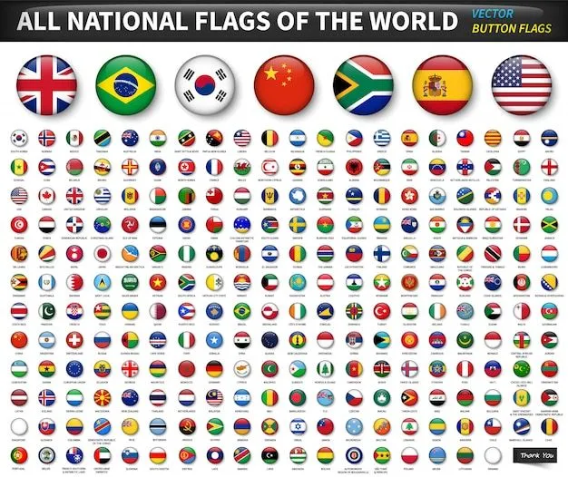 Banderas de los estados miembros de las naciones unidas botón redondo banderas nacionales de los países de la onu | Vector Premium Banderas de los estados miembros de las naciones unidas botón redondo banderas nacionales de los países de la onu | Vector Premium