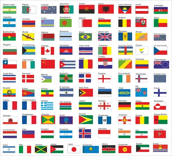 Banderas de todos los países en el mundo, parte 1 — Vector stock ... Banderas de todos los países en el mundo, parte 1 — Vector stock ...