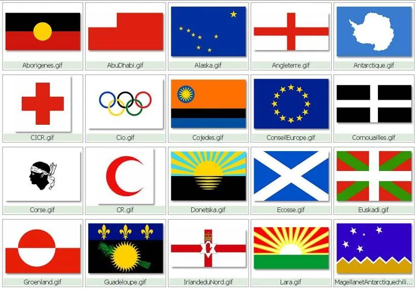 Banderas reconocidas por DRAPODOU NACIONES V4. Banderas reconocidas por DRAPODOU NACIONES V4.