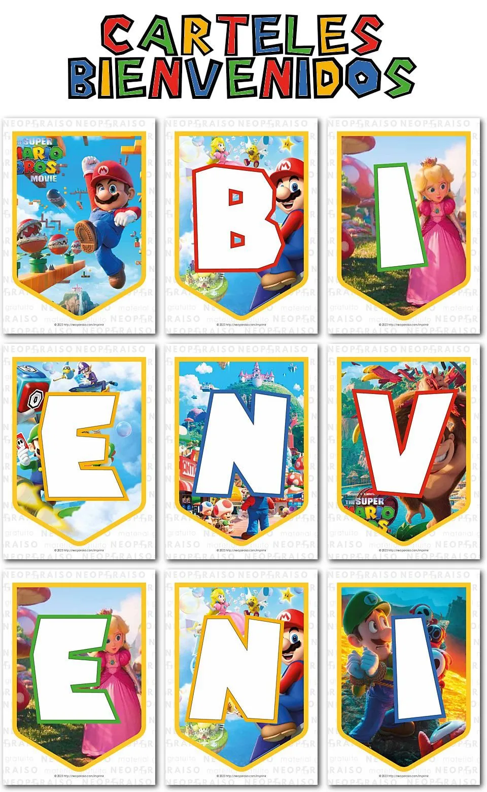 Banderines Bienvenidos Crayola PDF