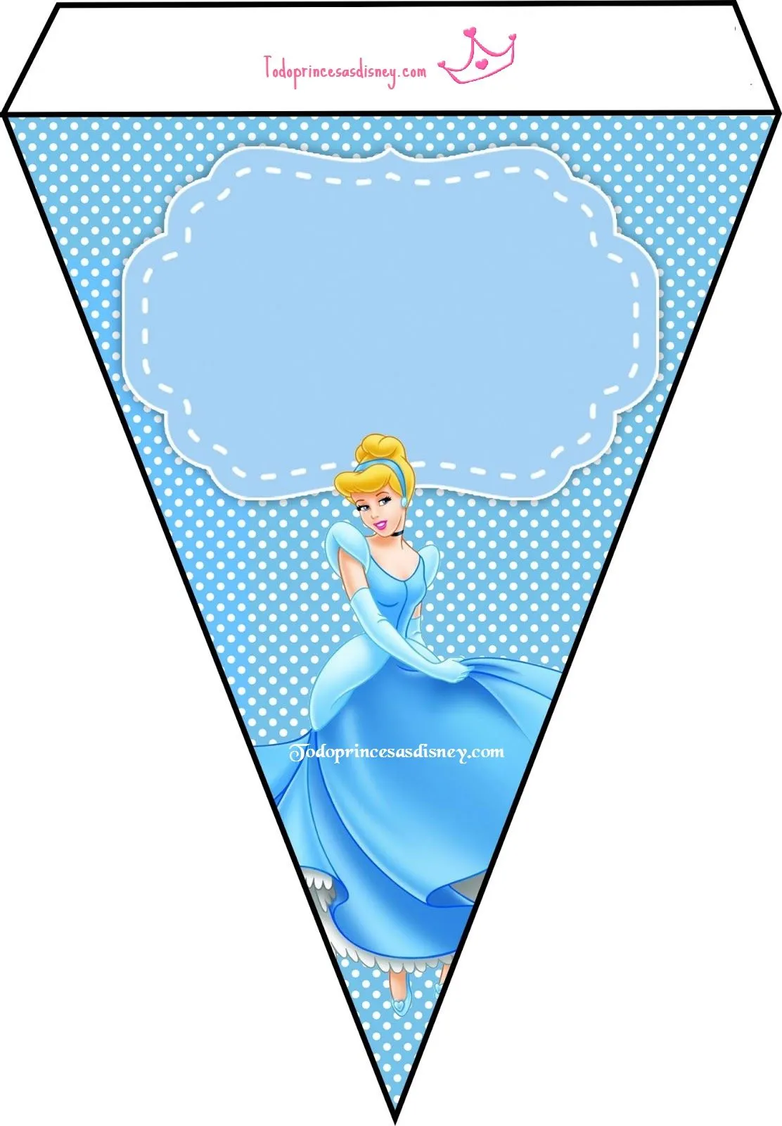 Banderines de Cenicienta para decorar fiestas de Cumpleaños Banderines de Cenicienta para decorar fiestas de Cumpleaños