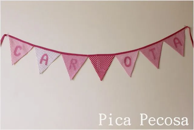 Banderines de tela para Carlota | Pica Pecosa