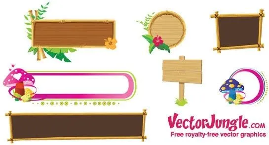 Banners y marcos de madera de vectores gratis Vector de bandera ... Banners y marcos de madera de vectores gratis Vector de bandera ...