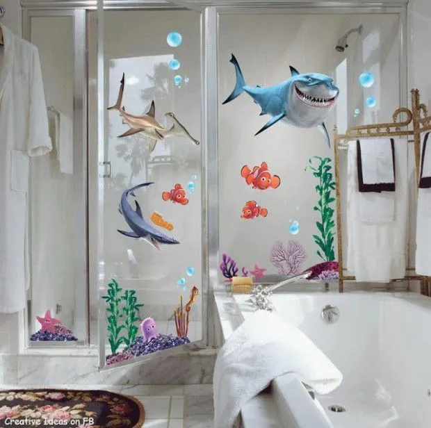 Baños decorado con peces 2 | juegos de baño | Pinterest Baños decorado con peces 2 | juegos de baño | Pinterest