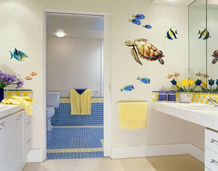 Baños infantiles: Los podemos decorar con las figuras o ídolos de ... Baños infantiles: Los podemos decorar con las figuras o ídolos de ...