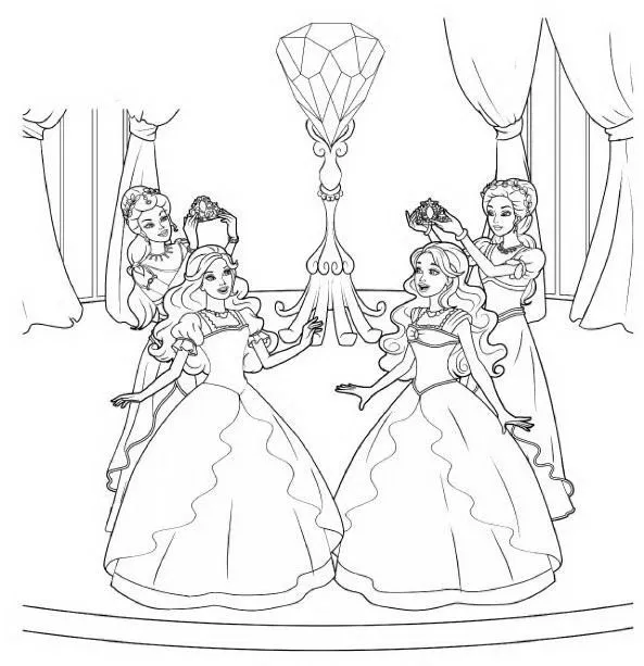 Barbie da colorare | Disegni Gratis