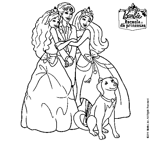 Dibujo de Barbie feliz, es princesa para Colorear Dibujo de Barbie feliz, es princesa para Colorear