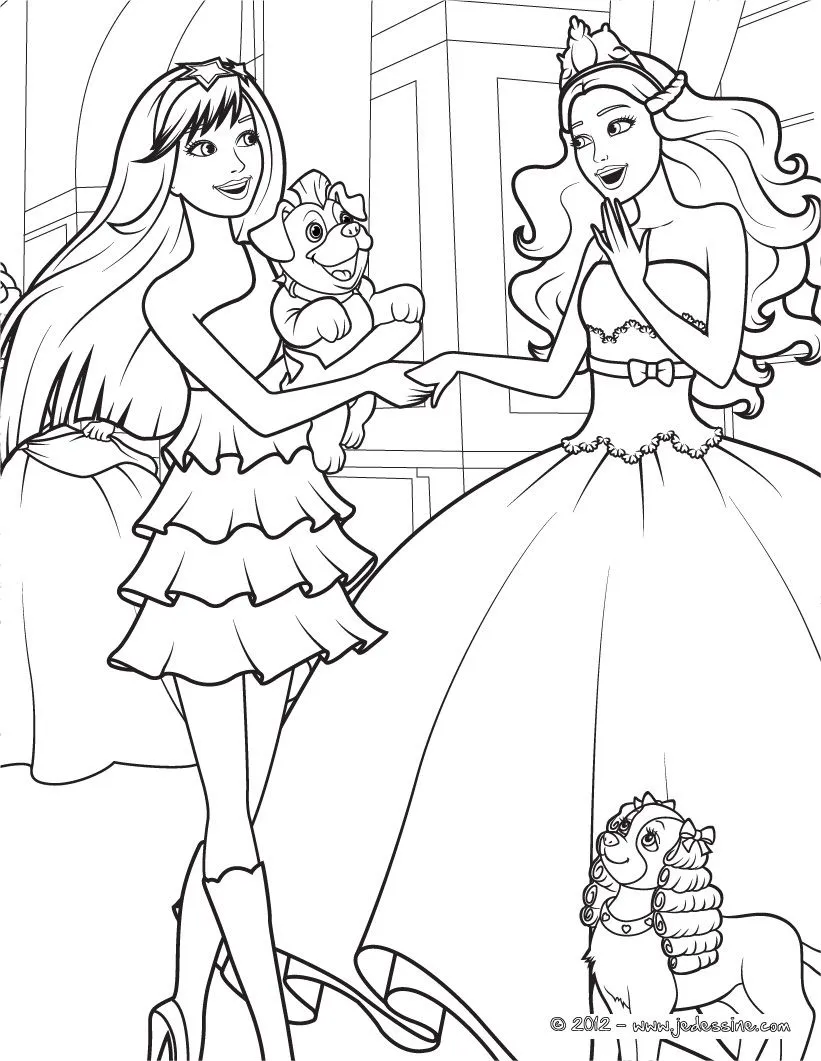 Barbie en la Princesa y la Cantante: Paginas para colorear de ...