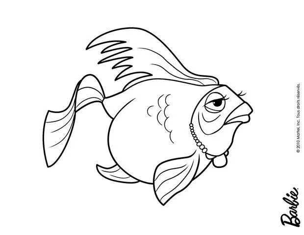 Barbie zum Ausdrucken DIE MEERJUNGFRAUEN Malbogen